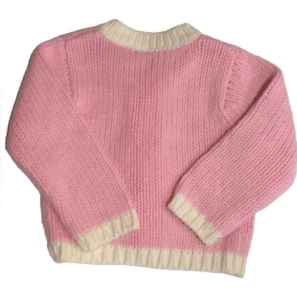 Old Navy Pink and White Button Down Sweater - Picture 2 of 2